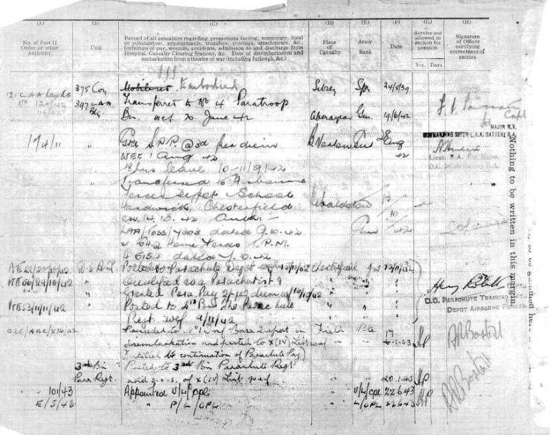 Service record of Robert A Allen | ParaData