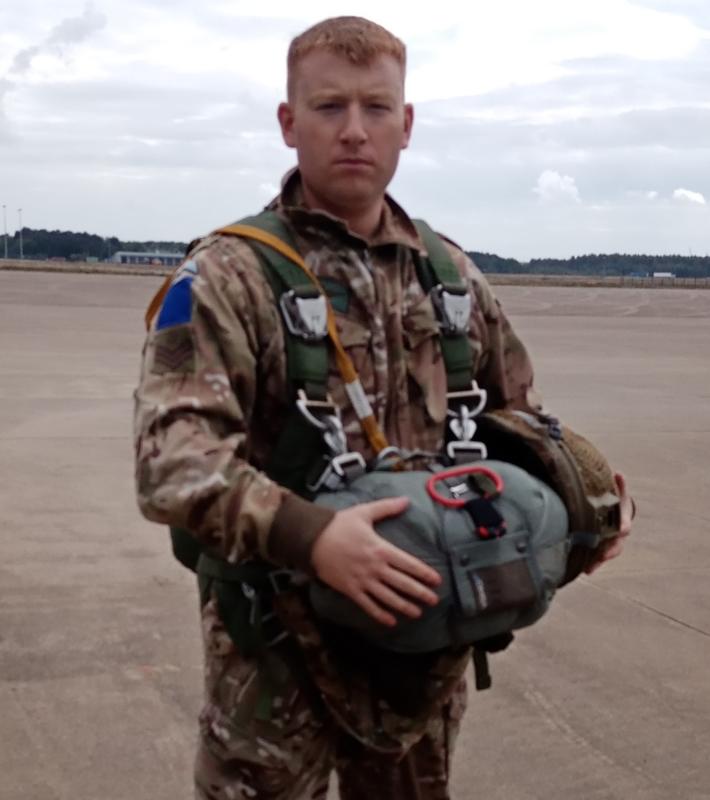 OS Martin j Flynn in parachute harness 2