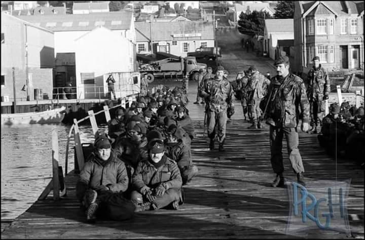 OS Andrew Moodie Guarding POWs Port Stanley 1982