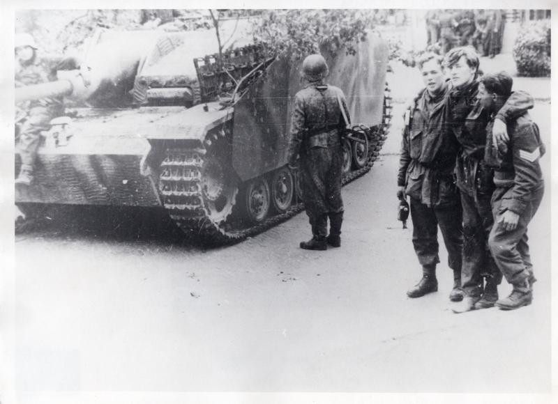 German Stug III with Surrendering Airborne Troops, Arnhem , 1944