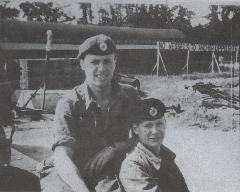 Sapper Brian Guest with a friend