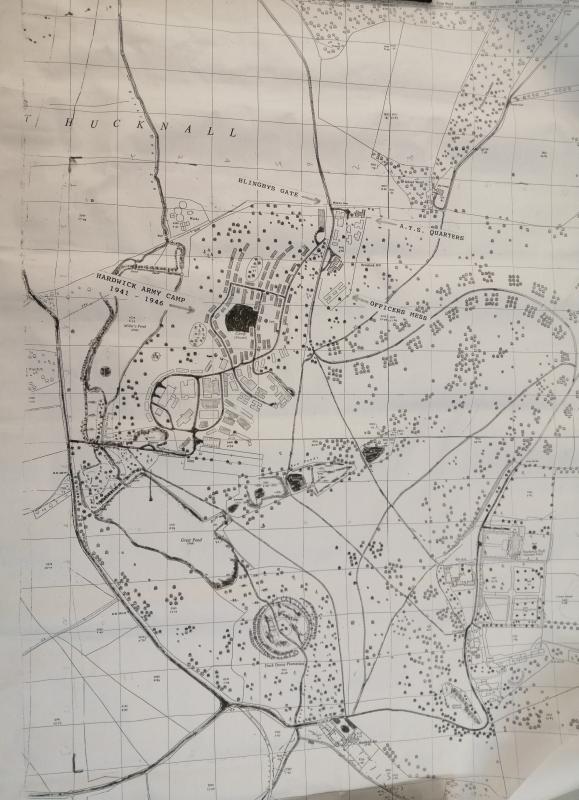 OS Map Hardwick Army Camp