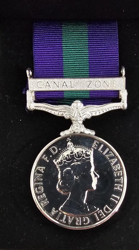 Private Bill Baker's GSM with Canal Zone clasp