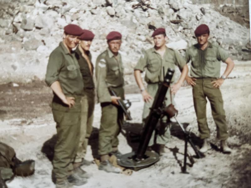 OS Dave Bowdler with C Coy Mortar Pln Ascension Islands 1982