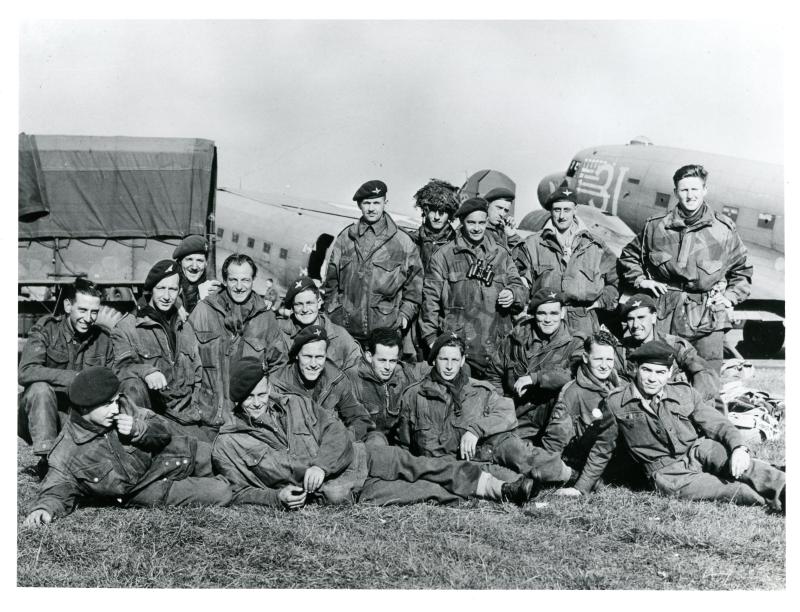 Mostly Assault Platoon, Headquarters Company, 1st Parachute Battalion at Barkston Heath aerodrome. Sunday, 17th September 1944. 