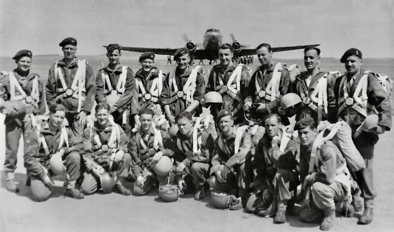 Sgt WH Wastell with Para Recruiting Team Aldershot at Netheravon (1949)