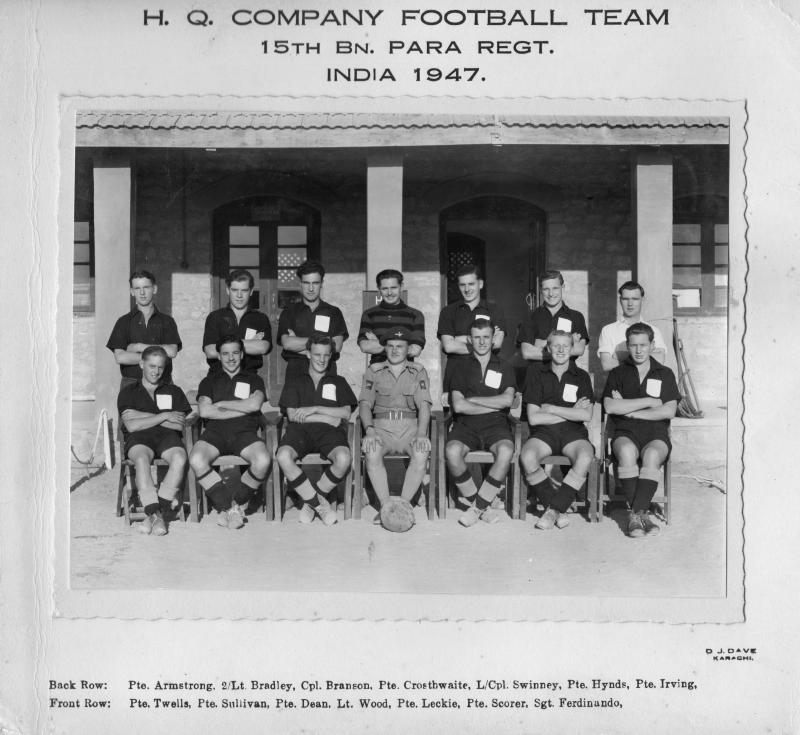 15th (Kings) Battalion HQ Company Football team, 1947