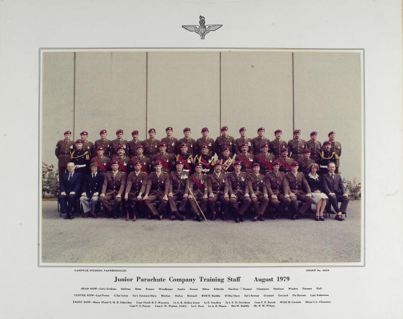 Group Photograph of Junior Parachute Company Training Staff 1979