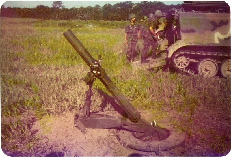The 4.2-inch mortar of A Coy 4 PARA Mortars, Minnesota, 1983