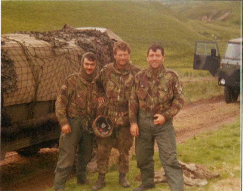 Men of A Coy, 4 PARA Mortars in Brecon training area, 1980s