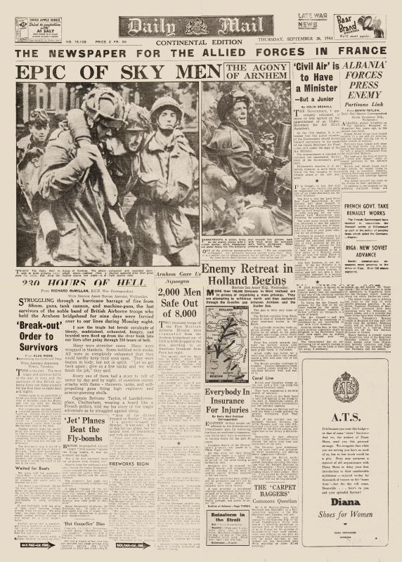 Daily Mail Front Cover September 28 1944 | ParaData