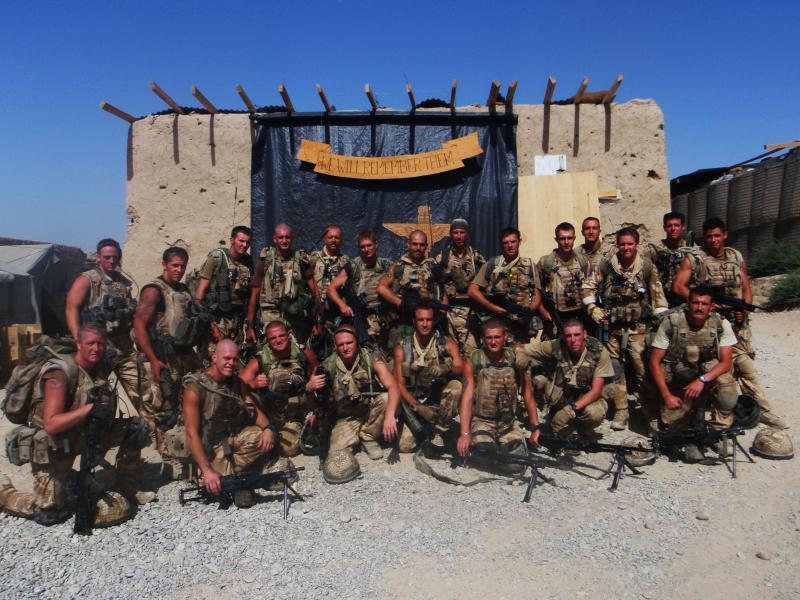 Group photo of 7 Platoon, C (Bruneval) Coy, 2 PARA, Afghanistan, 2008