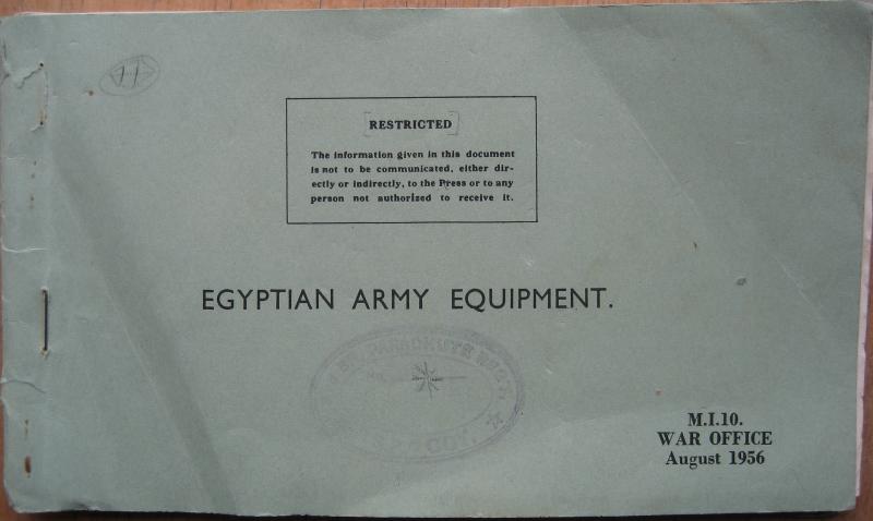 War Office Booklet Identifying Egyptian Army Equipment | ParaData