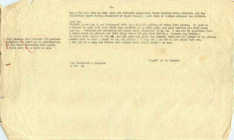 Arnhem war diary by Brig Hackett, CO 4th Parachute Brigade. | ParaData